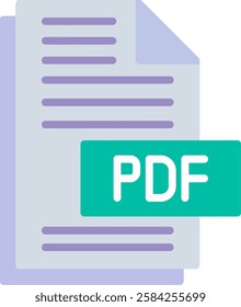 Pdf File Flat Illustration Vector Design