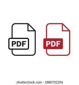 pdf file format, pdf document format icon