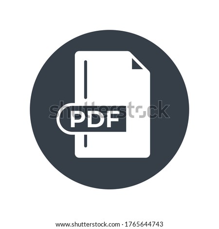 PDF File Format Icon. PDF extension filled icon.