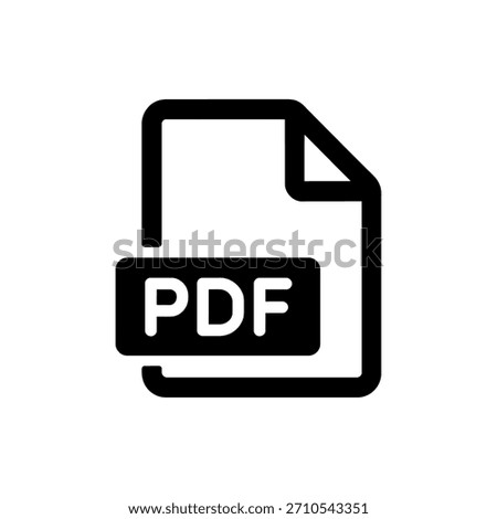 PDF File Format Icon Symbolic of Document Type for Viewing and Printing Compatibility