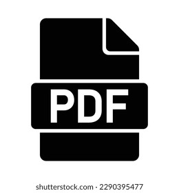 Pdf File Format Icon, Vector Graphics