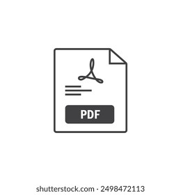 pdf  file format icon vector element design template