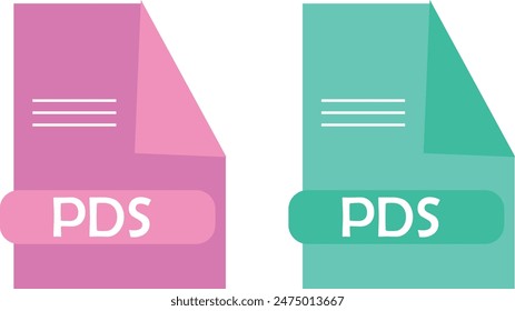 PDF file format icons set. PDF file download symbols. Format for texts, images, vector images, videos, interactive forms - stock vector.