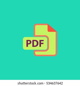 Pdf File Format Simple Vector Color Stock Vector (Royalty Free ...