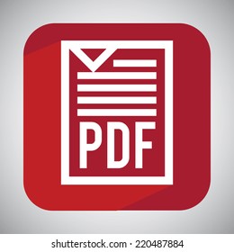 pdf file graphic design , vector illustration