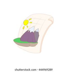 PDF file icon in cartoon style on a white background