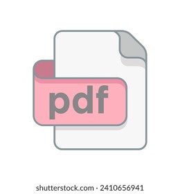 pdf file icon of color style design vector template