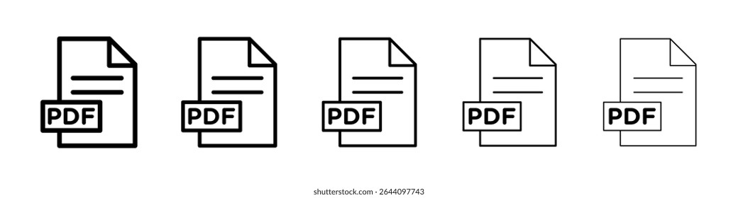 PDF file icon concept. graphic design, logo, Web, UI.
