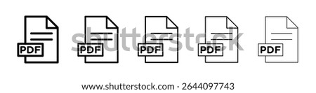 PDF file icon concept. graphic design, logo, Web, UI.