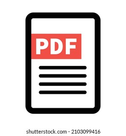 PDF File icon. Document vector icon.