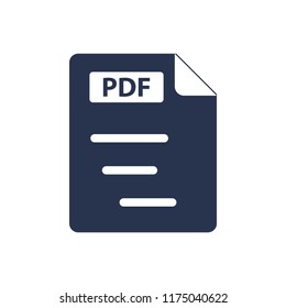 PDF file icon. Flat design graphic illustration, PDF file icon