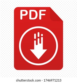 PDF file icon. Flat design graphic illustration. Vector PDF icon.