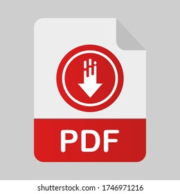 PDF file icon. Flat design graphic illustration. Vector PDF icon.