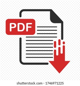 PDF file icon. Flat design graphic illustration. Vector PDF icon.