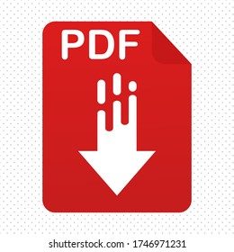 Symbol für PDF-Dateien Flachbild-Grafik. Vector PDF Symbol.