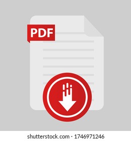 icono de archivo PDF. Ilustración gráfica de diseño plano. Icono de Vector PDF.