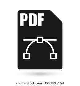 Icono de archivo PDF, estilo de diseño plano