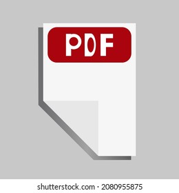 PDF file icon. Flat design graphic illustration. Vector PDF icon. Document file icons.EPS10