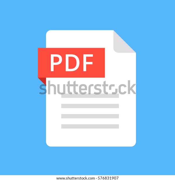 Pdf File Icon Flat Design Graphic のベクター画像素材 ロイヤリティフリー