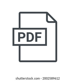 PDF File Icon Format. Pdf Download Document Image Button Vector Doc Icon