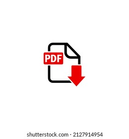 PDF file icon format. Pdf download document image button vector doc icon