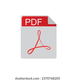 Format für PDF-Dateien PDF-Download-Schaltfläche Dokumentbild-Vektorsymbol