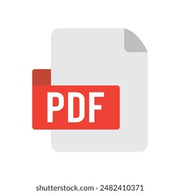 PDF file icon format. Pdf download document image button vector doc icon