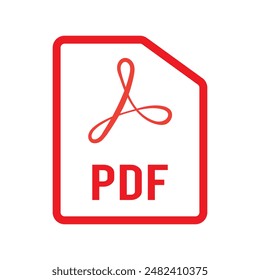 PDF file icon format. Pdf download document image button vector doc icon