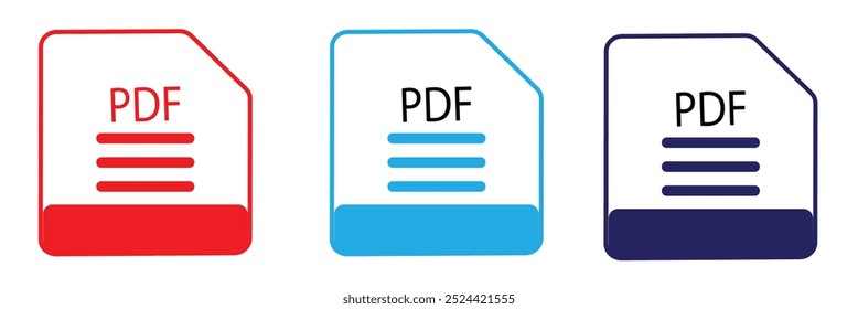 formato do ícone do arquivo PDF. Pdf download de documento botão de imagem vetor doc .