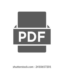 pdf file icon of glyph style design vector template