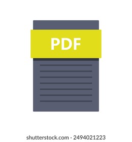 Pdf file icon illustrated on background