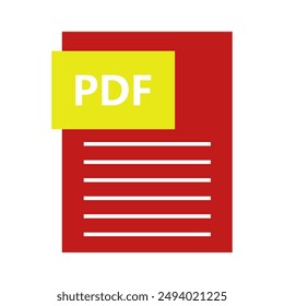 Pdf file icon illustrated on background