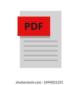 Pdf file icon illustrated on background