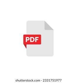 PDF file icon isolated on white background