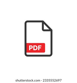 PDF-Datei-Symbol einzeln auf weißem Hintergrund