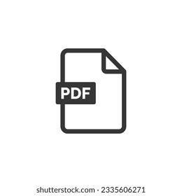 PDF file icon isolated on white background