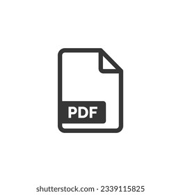 PDF file icon isolated on white background