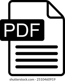 Das PDF-Dateisymbol einzeln auf weißem Hintergrund