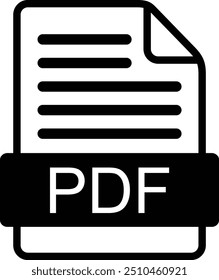 Das PDF-Dateisymbol einzeln auf weißem Hintergrund