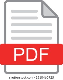 Das PDF-Dateisymbol einzeln auf weißem Hintergrund