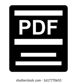pdf file icon isolated sign symbol vector illustration - high quality black style vector icons

