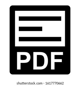 pdf file icon isolated sign symbol vector illustration - high quality black style vector icons
