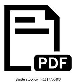 pdf file icon isolated sign symbol vector illustration - high quality black style vector icons
