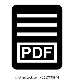 pdf file icon isolated sign symbol vector illustration - high quality black style vector icons
