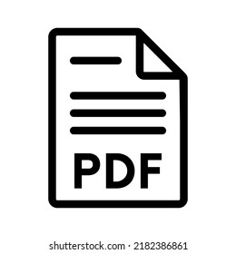pdf file icon on white background
