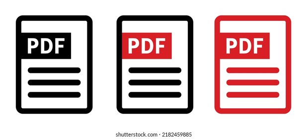 pdf-Datei-Symbol auf weißem Hintergrund
