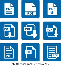 pdf file icon on white background