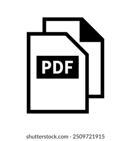 pdf-Datei-Symbol auf weißem Hintergrund