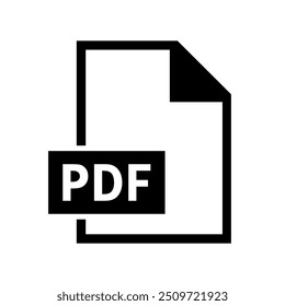 ícone de arquivo pdf no plano de fundo branco