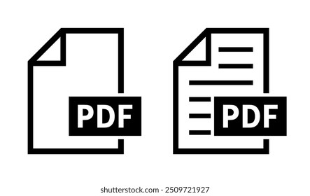 ícone de arquivo pdf no plano de fundo branco